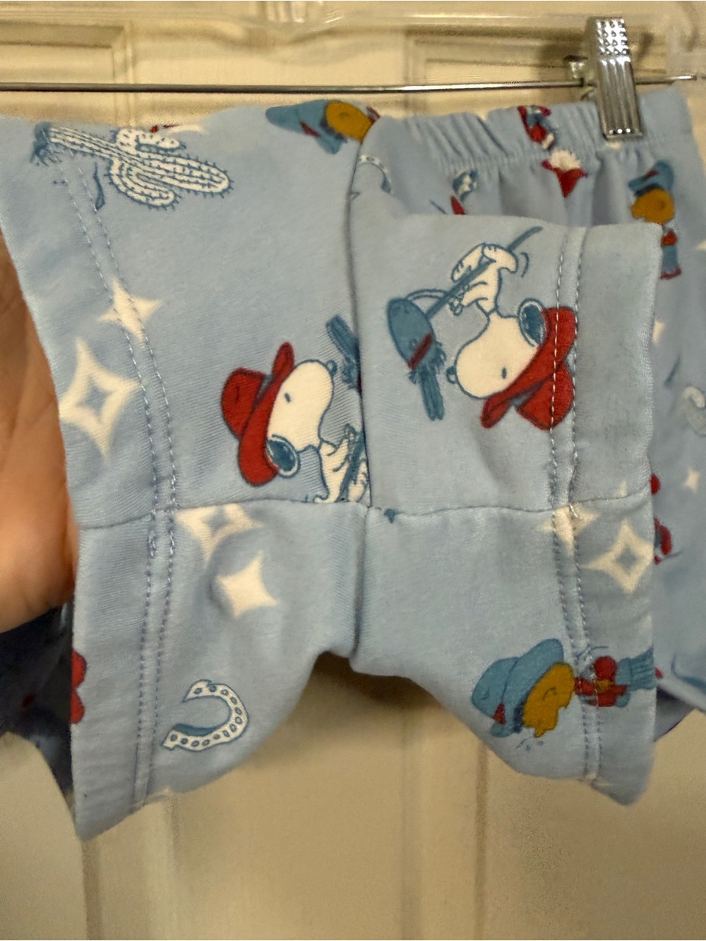 Peanuts Cowboy Western Themed Pajama Shorts Woman’s Size Large - Picture 4 of 5